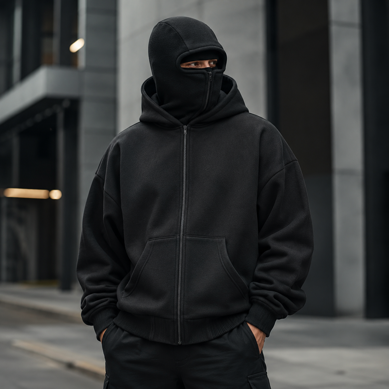 Hoodie Premium con Pasamontañas