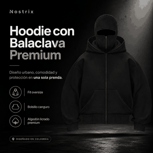 Hoodie Premium con Pasamontañas
